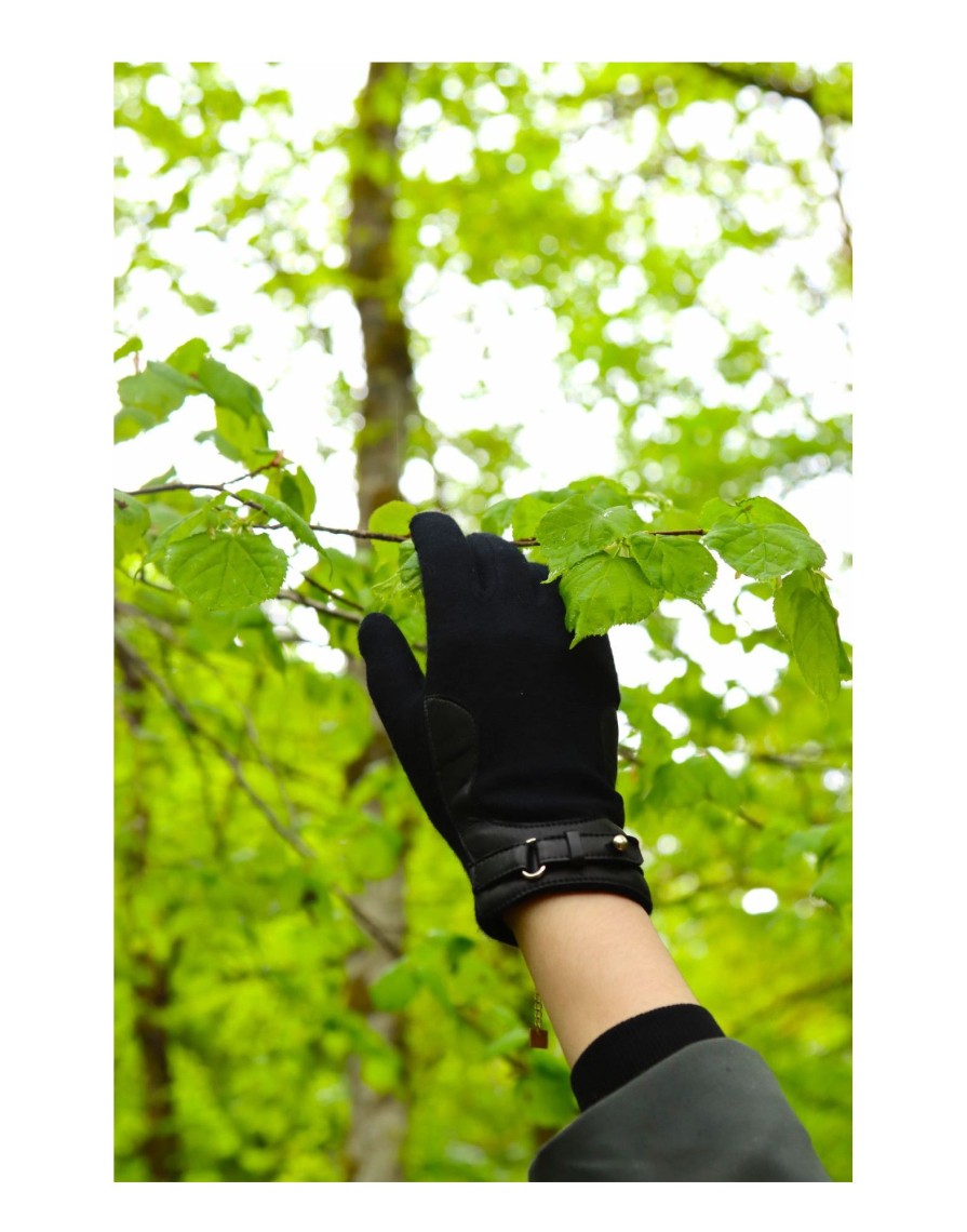 GANTS YANAC DOUBLé LAPIN ET SOIE - AGNELLE pour FEMME